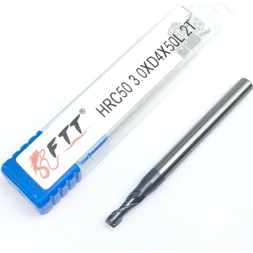1PCS HRC50 3.0XD4X50L 2Flute Alloy Carbide Tungsten Steel Milling Cutter Milling Tools Endmills End Mill Solid Carbide Endmill