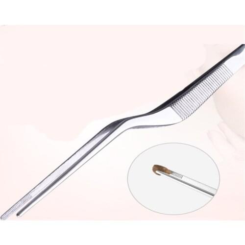 1Pc Stainless Steel Curved Eyelashes Nail Clip Ear Cleaning Wax Removal Nose Clip Oral Cleaner multi-function Care Ear Tools
