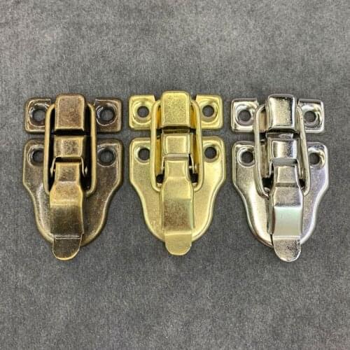 1pcs Vintage Lock Antique Bronze Hasp Jewelry Chest Gift Wine Wooden Box Suitcase Case Buckles Decorative Furniture Hardware