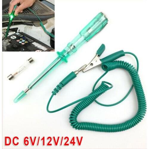 DC 6V/12V/24V Car Light Circuit Tester Lamp Voltage Copper Test Pen Detector Probe Light System Test Probe Lamp Auto Patrs