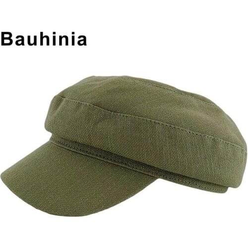 Bauhinia brand adjustable four seasons universal hat Korean version wild retro navy hat casual outdoor octagonal cap beret