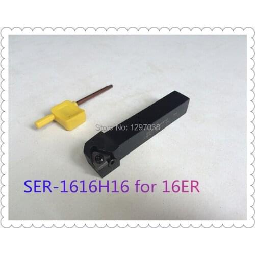 Free shipping Thread Turning TooL SER 1616H16 100mm Length External Threading Inserts Holder Threaded Holder For Lathe Machine