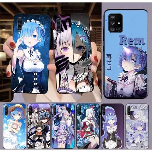 Re zero Rem Emilia anime Phone Cover For samsung Galaxy A50 A51 A20E A11 A40 A30s A71 A20S A70 A20s A31 A9 A10S J5 J6 J7 J8 case