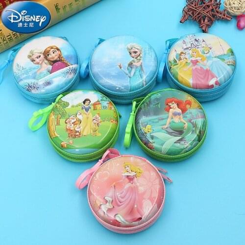 Disney fairy tale princess frozen doll Princess Anna Aisha Mermaid Snow White tinplate purse doll accessories kids toy