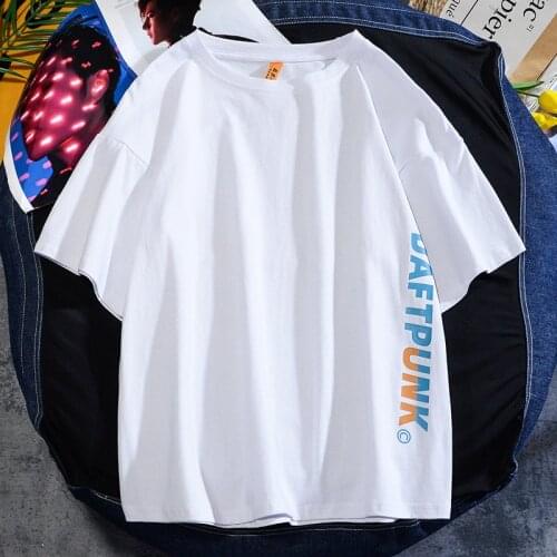 T Shirt Men Summer Loose Round Neck Best Selling Mens Natural Cotton T-Shirt Tops Tee 2021 New Fashion Mens Clothing Oversize