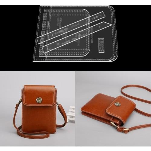 Leather art paper pattern template for sewing pattern DIY handmade leather phone case wanllet acrylic version type drawings