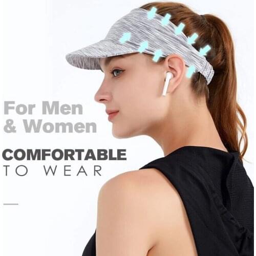 2021 Sun Visor Hats Sun Protection Lightweight Breathable Elasticity Caps for Riding Hiking NOV99