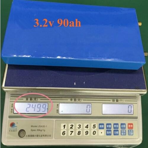 4PCS/Lot LiFePO4 3.2V 90Ah Lithium Battery for Emergency Light, Lamp Solar Street Light Ups Golf Car Electric Bike