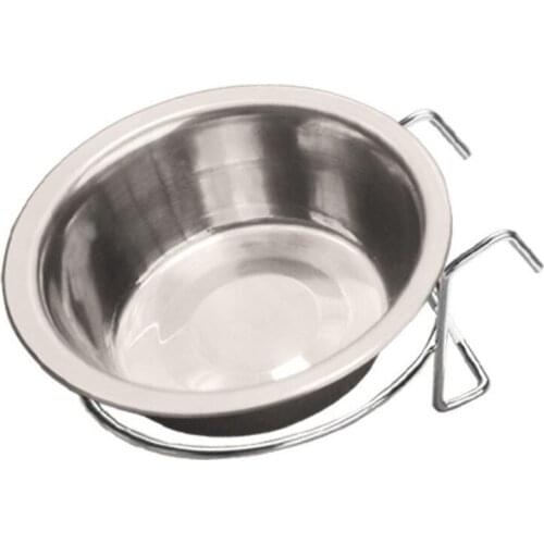 Pet Dog Cat Food Water Bowl With Hook Stainless Steel Pet Food Water Container Dispenser Automatic Pet Feeder Small Size