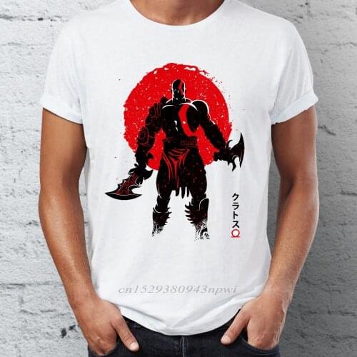 Mens T Shirt Kratos God of War Under the Sun Artsy Gaming Mens Tshirt Hip Hop Streetwear New Arrival Male Clothes