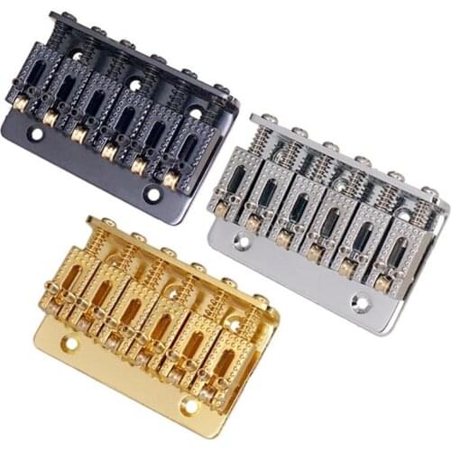 A Set Of 6 String Roller Saddle Bridge For Electric Guitar Accessories Parts Three Colors Can Be Choosed -Bridge Length 65mm