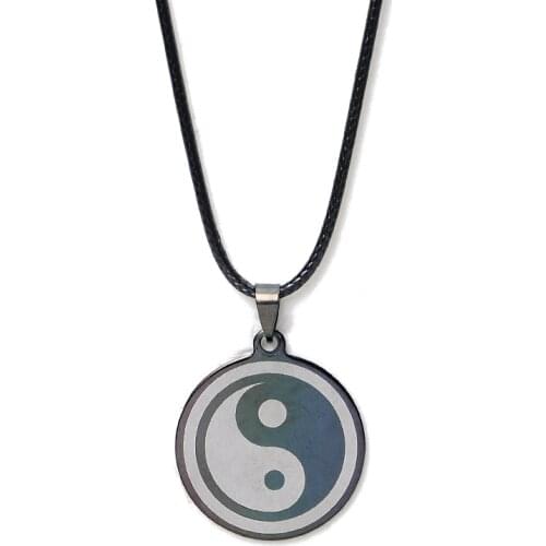 New Arrival Fashion Jewelry Stainless Steel Tai Chi Necklace Yin Yang Symbol Pendants Necklaces Colar Feminino