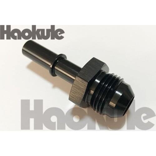 PERFORMACE AN6 TO 3/8'' MALE HARD TUBE QUICK CONNECT ALUMINIUM HOSE ENDS BLACK