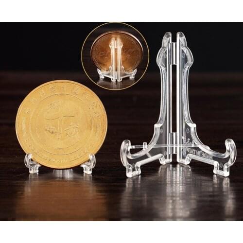 Transparent Portable Plate Holder Picture Frames Photo Pedestal Holder Display Stand Bowl Dish Tray Racks Storage Organizer