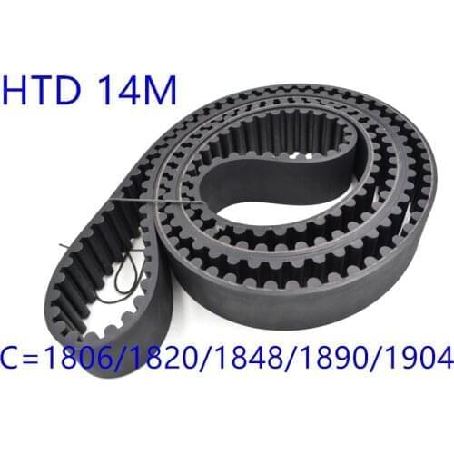 HTD 14M synchronous belt C=1806/1820/1848/1890/1904 width 15mm 28.5mm 30mm Teeth 129 130 132 135 136 HTD14M 1848-14M 1890-14M