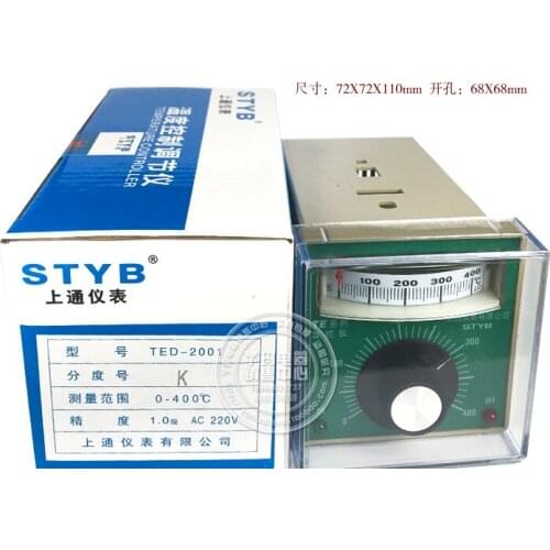 STYB instrument TED-2001 K type 0-400 degree pointer knob thermostat 220v