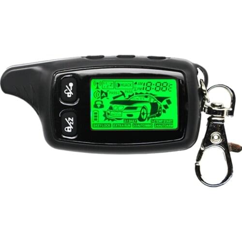 TW-9030 Key Fob TW 9030 LCD Remote Control KeyChain +Lcd display For Vehicle Security 2 way Car Alarm System Tomahawk TW9030