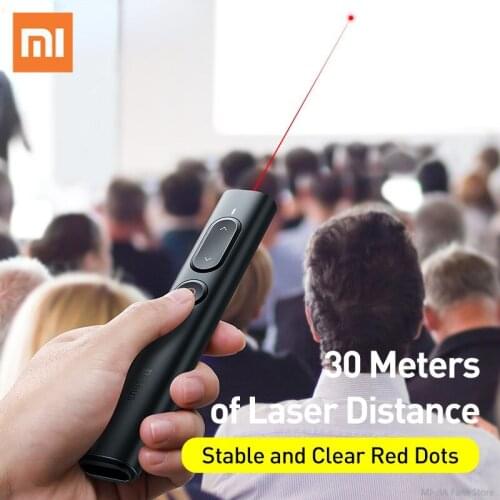 Xiaomi USB Wireless Presenter 2.4GHz Red Laser Pointer PPT Remote Control Pointer Pen Handheld PowerPoint Presentation Teacher