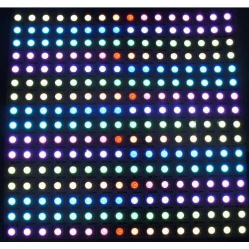 2pcs WS2812B 16x16 RGB Flexible Pixel Panel Matrix Screen ECO Led Module Individually Addressable WS2812 IC DC5V