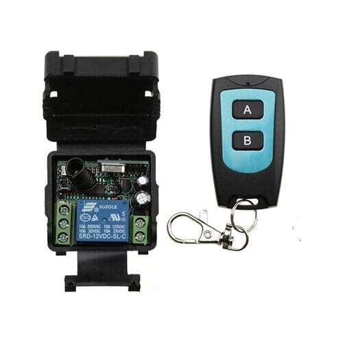 Xuanlongyuan DC12V 24V 1CH Radio Controller RF Wireless Relay Remote Control Switch Transmitter+Receiver Garage Doors /window