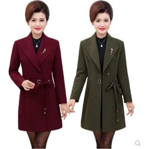 Women clothing coat high quality Autumn trench coats for womens Classic coat Korean Ladies plus size coats temperament K3929