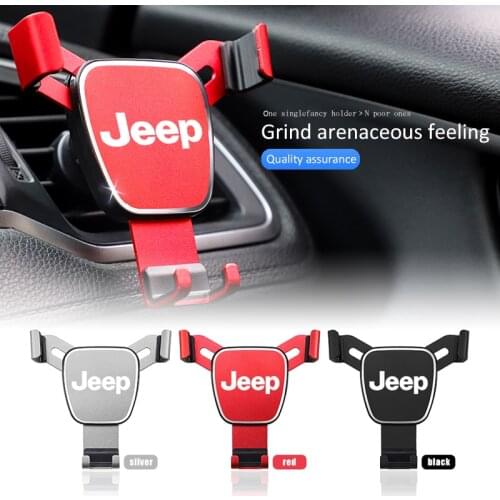 1Pcs New Style Car Styling Matte Phone Holder Accessories For Jeep Renegade Compass Cherokee Patriot Rubicon Trailhank Wrangler