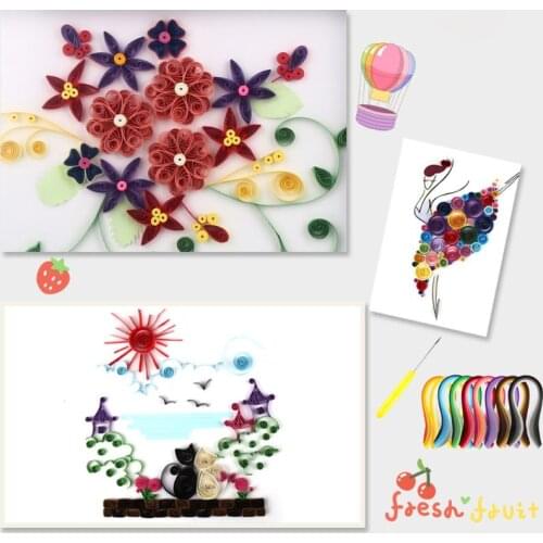 19 Pcs Paper Quilling Kits 45 Colors 900 Strips Quilling Art Paper DIY Craft A0NF