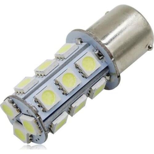 1x S25 1156 Led Car turn signal light P21W ba15s 18 leds 5050SMD Car LED Tail lamp Reverse light 1156 Brake Light 12V White