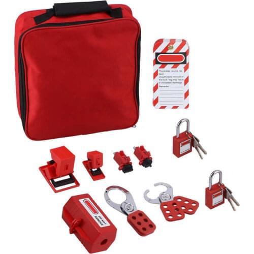 2pcs safety hasp locks Electrical Lockout Tagout Kit Hasps Safety Padlocks Circuit Breaker Locking Plug Lockout with S