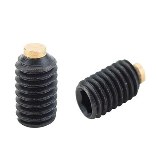 2pcs M10 Brass head Non-slip Stop fixing bolt Anti-collision heads block Buffer replacement screw SBCP8-10 12mm-40mm Length