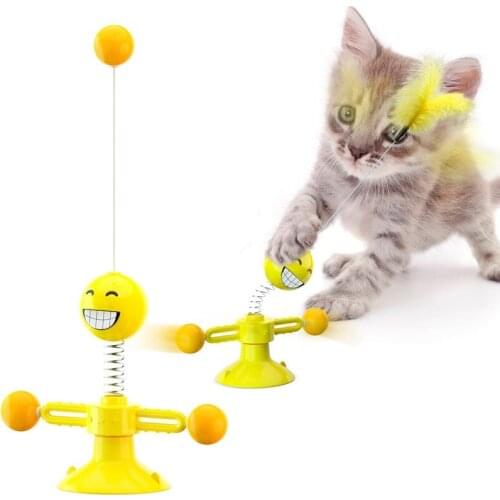 2020 Funny Cat Toy Turntable Funny Cat Stick Pet Windmill Portable Interactive Toy Puzzle Training Pet Supplies