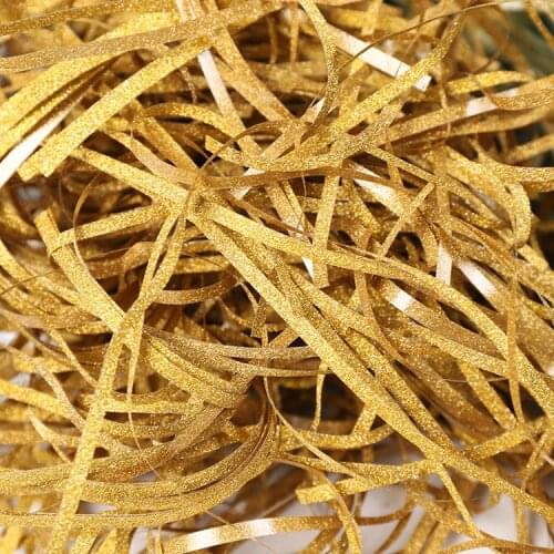 50g Colorful Shredded Glitter Paper Raffia Candy Boxes DIY Gift Box Filling Material Tissue Party Gift Packaging Filler Decor