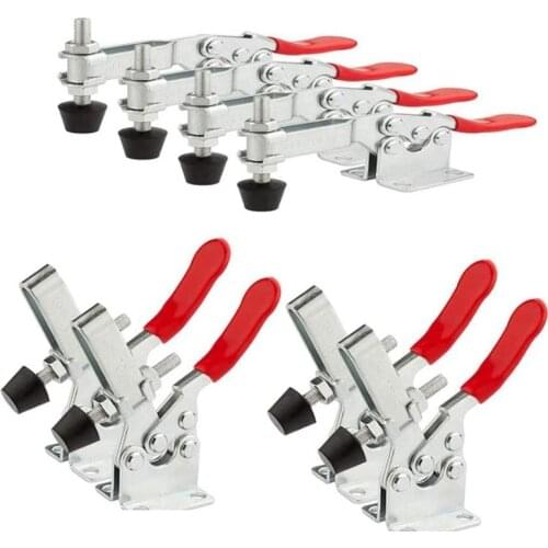 8 Pack 201B Toggle Clamp, Hand Tool Toggle Clamp, Horizontal Heavy Duty Quick-Release Clamp for Jointer Jig