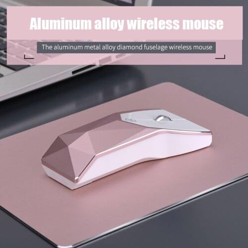 New Aluminum 2.4g wireless mouse charging mute 1600DIP Adjustable mouse Built-in battery for IOS android WINXP WIN7 WIN8 WIN10