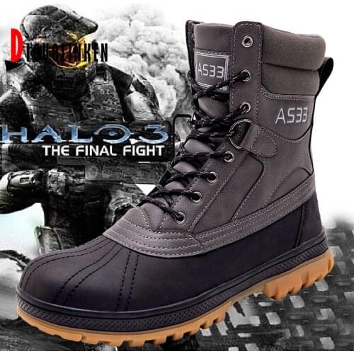 Brand Mens Military Boots High Top Outdoor Hiking Shoes Men Anti-collision Quality Army Tactical Boots Big Size 39-48