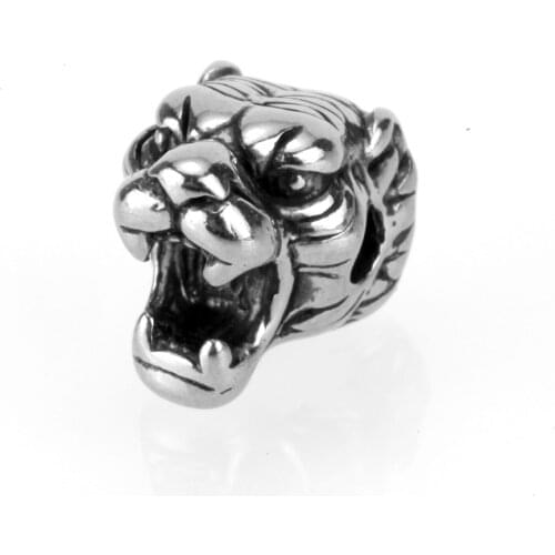 Beads for Jewelry Making Stainless Steel Vintage Big Hole Leopard Needlework Beads Diy BraceletAccessories Wholesale Lots Bulk