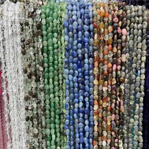 6-8MM Irregular Shape Freeform Natural Stone Bead Quartz Opal AgatLoose Spacer Beads For Jewelry Making DIY Bracelet 15Inches