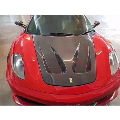 Para ferrari f430 modificado capa de fibra carbono real fixo vento esportes carro p1 estil