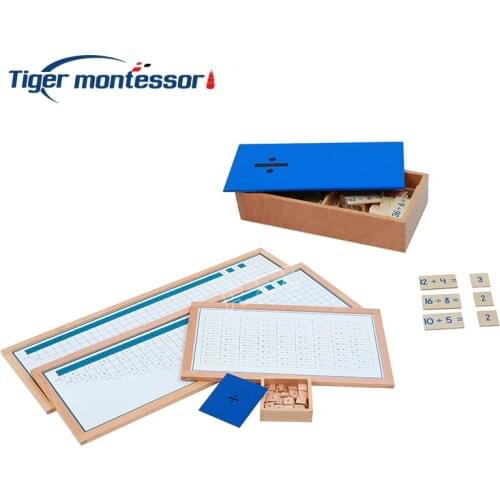 Montessori Wooden Mathematics Materials Division Working Charts Toys
