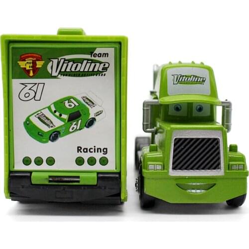 Disney Pixar Cars Mark Truck Lightning Mcqueen No.61 Mack Truck 1:55 Diecast Metal Alloy And Plastic Cars Baby Toys For Children