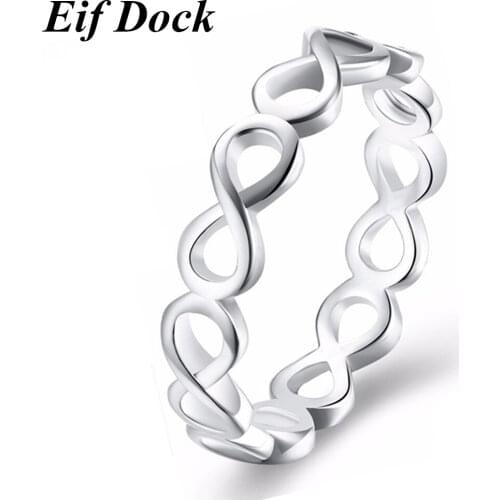 Eif Dock Fashion Infinity Ring Endless Love Symbol Wedding Rings Jewelry Gifts For Women