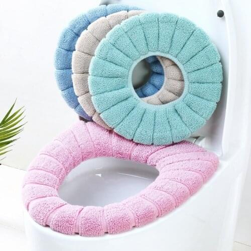 Elastic Thickened Toilet Gasket Universal Seat Cushion Washable Toilet Seat Cushion Autumn And Winter Toilet Seat Cover