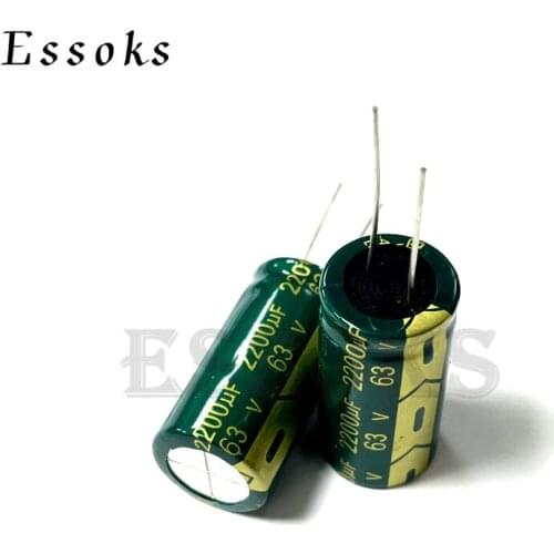 2pcs Electrolytic Capacitor 63V2200UF 63V 2200UF 18X35 mm High Frequency Low ESR Aluminum Capacitors