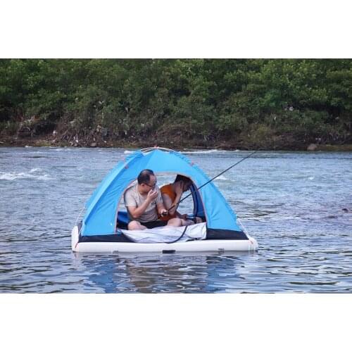 FUNWORLD New Arrival Drop Stitch Inflatable Waterproof Large Thick Air Sleeping Warm Sleeping Mat for Camping