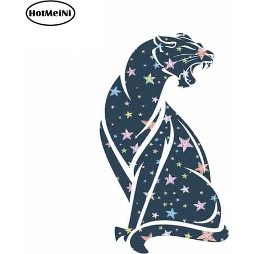 HotMeiNi 13cm x 7.6cm Angry Panther Cartoon Funny Car Stickers Vinyl JDM Bumper Trunk Truck Graphics RV VAN 3D DIY Fine Decal