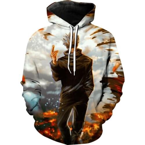 Jujutsu Kaisen Hoodies Anime Manga 3D Printed Men Women Sweatshirt Fashion Oversized Hoodie Harajuku Streetwear Unisex Tops Coat