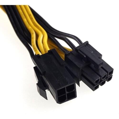 5 Pcs CPU 4 Pin Female to GPU 6 P Male Adapter Cable 18 AWG Wire Gauge 20CM ATX PSU Montherboard PCIe PCI Express Power Supply
