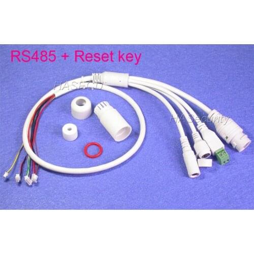 LAN cable for CCTV IP camera board module 1x 2PIN connectors (RS485) 1x Reset Key about 60cm length