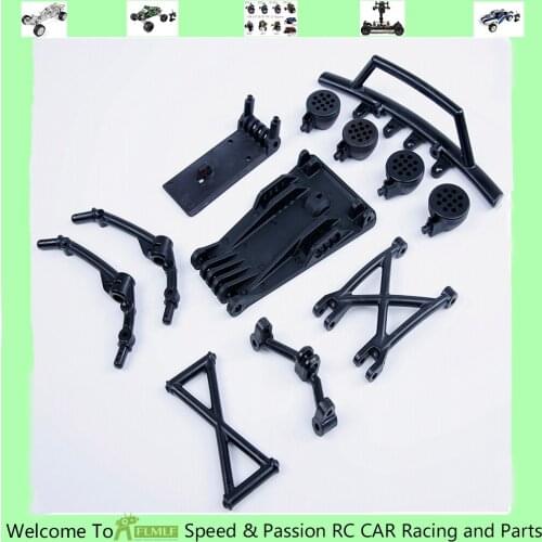 Plastic and High Strength Nylon Front Bumper Set Fit for 1/5 HPI ROFUN ROVAN KM BAJA 5B Upgrade To 5T RC CAR PARTS