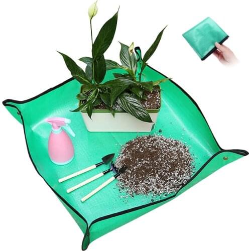 Planting Mat PE Gardening Potting Waterproof Mix Soil Mats Flower Transplanting Foldable Pad